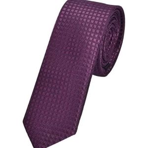 Nieuwe herenstropdassen Polyester geweven stropdas Klassieke mode Zakelijke Bruiloft smokingoverhemd Herenstropdassen(Purple)