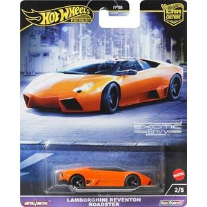 Hot Wheels Premium Lamborghini Reventon, Autocultuur Circuitlegendes, auto's voor kids vanaf 3 jaar, Premium collectie van Autocultuur, voertuigen in schaal 1:64, HKC76