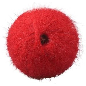 100g zijden mohairwol fijne draad handgebreide sjaal (Size : Bright red)