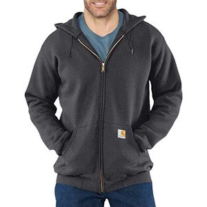 Carhartt Halfzwaar sweatshirt met volledige ritssluiting voor heren, Carbon Hei, L