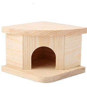 Pssopp Hamster Huis Gerbils Hideout Houten Hamster Bed Cabine Kleine Dier Warm Huis Voor Hamster Nest Ratten Muis Glider Kooi Accessoires