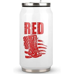 Remember Everyone Deployed RED Travel Mok met Deksel Coke Cup Geïsoleerde Tumbler Water Fles Thee Cup Voor Vrouwen Mannen