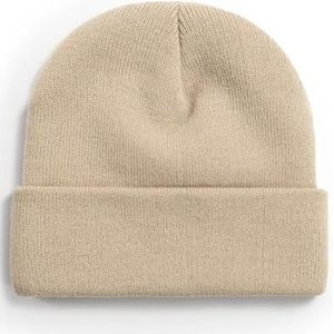 MZPOZB Heren hoed gebreide muts voor jongens meisjes herfst winter warme muts volwassen hoeden petten beanie voor mannen (kleur: beige)