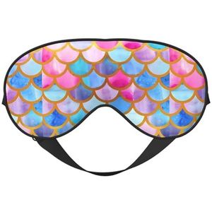 Kleurrijke regenboog unisex elastische verstelbare gesp ontwerp verduisterende slaap oogmasker voor thuis reizen yoga kantoor dutje