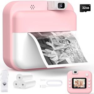 Kindercamera instant camera voor kinderen 1080p met 32 GB kaart