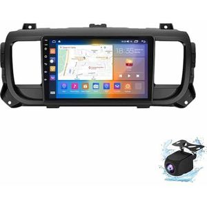 Android 13.0 Radio 2 Din Auto Stereo 9"" Touchscreen Autoradio Voor Citroen Jumpy 2016-2021 met Bluetooth/wifi/GPS Navigatie/FM Radio/Stuurwielbediening/AHD Omgekeerd Beeld(M6O0S(6G+128G))