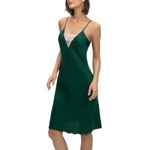 LoprNsdgt Dames Spaghettihempje Zonder Mouwen Sexy Kanten Rugloze Pyjamajurk Loungewear,Groen,L