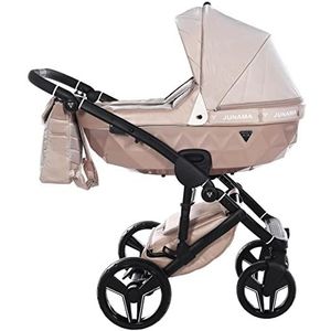 Lux4Kids Kinderwagen babyzitje en Isofix optioneel Junama Clerrmont by Beige 03 2-in-1 zonder babyzitje