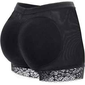 MISS MOLY Push-up billen en butt lifter vrouwen hoge taille Enhancer ondergoed korsetslip broekje, #1Zwart, S