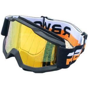 Veiligheid motorbril, all-terrain motorbril heren outdoor sportbril, mountainbike, motorfiets, sneeuw, dubbele lens, motorcross racen, anti-condens, fietsen (kleur: zwart-rood)