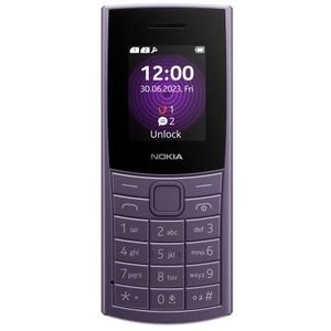 Nokia 110 4G 2023 Dual Sim mobiele telefoon, 1,8 inch kleurendisplay, camera, paars [Italië]