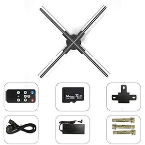 3D-holografische ventilator 40-115 cm HD 3D Reclame Projector Fan Wifi Led Teken Display Holografische Lamp Multifunctionele 3D Projector Licht Beelden Video voor borden van bedrijfswinkels, bars(F60