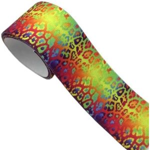 1 meter 1/1,5 inch kleurrijke luipaardprint elastische bandjes DIY kledingstuk tailleband riem naaien accessoires-GE041-38mm