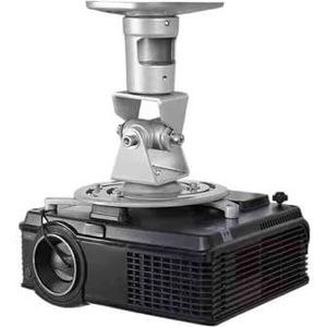 Projectorstandaard, Roterende projectie-plafondbeugel Projectorbeugel Aluminium ophanghanger(Silver)