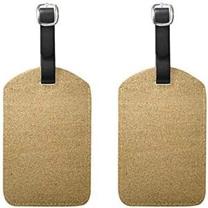 Bagage Labels,Natuur Gouden Zand Bagage Bag Tags Travel Tags Koffer Accessoires 2 Stuks Set