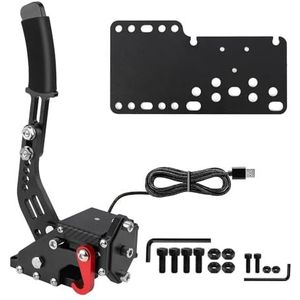 KANGYEBAIHUODIAN Nieuwe USB Logitech Remsysteem Handrem/Drift Adapter Board Fit for Rally G29/G27/G25 PC Hall sensor SIM Racing Games T300 T500 (Color : Black Connect plate)