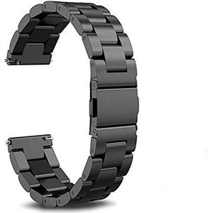 Vervangende horlogebanden Horlogebanden 18 mm 20 mm 22 mm roestvrijstalen horlogeband for Samsung Gear S2 S3 Smart Watch Link-armband Zwart for Samsung Gear S2 (bandkleur: zilver, bandbreedte: 22 mm)