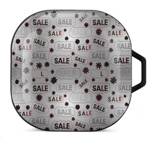 Weekend Sale Banner Oordopjes Hoesje Compatibel met Samsung Hard Shell Beschermhoes Zwart-Stijl