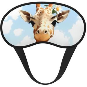 Giraffe slaapmasker voor zijslaper, lichtblokkerende nachtmaskers voor slapen oogmasker voor vrouwen mannen oogbedekking zachte comfortabele oogschaduw voor reizen, dutje