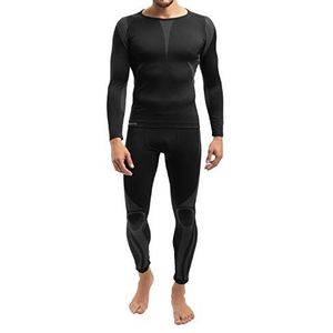 Celodoro Thermo-ondergoed voor heren, naadloos, functioneel ondergoed, sneldrogend, grijs, L-XL