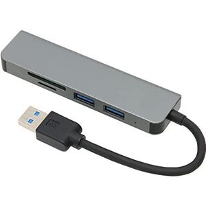 5 in 1 USB-Hub, Snelle Warmteafvoer 5 in 1 Behuizing van Aluminiumlegering USB 3.0 Hub voor Pc