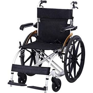 Rolstoelen Opvouwbare handmatige zelfrijdende lichtgewicht opvouwbare rolstoel met commode pan Ouderenmobiliteit gewatteerde stoel, opvouwbare scootmobielen met opvouwbare rugleuning