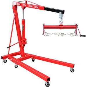 Motorkrik, motorkraan, 2000 kg, werkplaatskraan, 2 ton + balanceerder voor motorheffer 450 kg