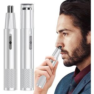 Elektrische neushaartrimmer, Wenkbrauwtrimmer voor mannen, 2 in 1 wenkbrauwtrimmer, tondeuse, oplaadbaar voor oor, baard, voet, handhaar, gemakkelijk te reinigen neustrimmer voor mannen