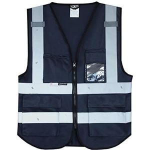 Salzmann Reflecterende vest met hoge zichtbaarheid - Gemaakt van 3M reflecterend materiaal - Met 4 voorzakken en ritssluiting