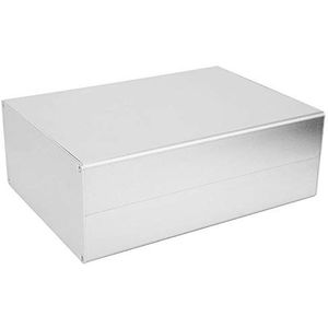 Aluminium projectdoos, 80x160x220mm matzilveren elektronische behuizing DIY aluminium doos GPRS printplaatschaal