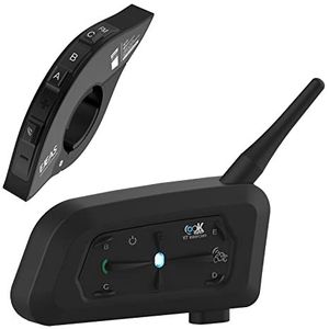 Acesport Bluetooth motorhelm walkietalkie hoofdtelefoon V7 + EUC afstandsbediening op handgreep, 1 tot 7 rijders helm communicatiesysteem handsfree en CVC ruisonderdrukking voor motorfietsen skiën
