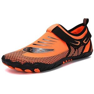 Wandelschoenen op blote voeten for dames heren, outdoor strandschoenen met vijf vingers antislip zwemmen waadschoenen wandelen fietsschoenen (Color : Orange, Size : 36 EU)