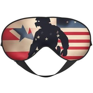 sttung US Military Soldiers Patriottic Memorial Day Print Travel - Friendly Sleep Soft Eye Mask: Compact, lichtgewicht, verstelbare riem