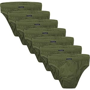 BRUBAKER 7 Pack Herenslips 100% Katoen - Multipack Herenonderbroek - Olijf Maat M