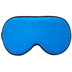 Natuurlijke zijde slapende oogmasker zachte blinddoek gladde oogbedekking patch ogen schaduw slaapmasker ademend slaap lichtblokkerend (blauw)