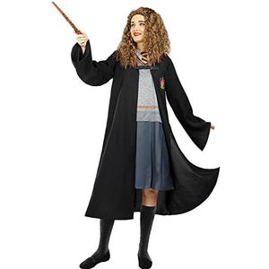 Funidelia Officieel Hermione-granger-kostuum voor dames, maat XL Gryffindor, Magos, films & series, Hogwarts - kleur: grijs/zilver - licentie: 100% officieel gelicentieerd product