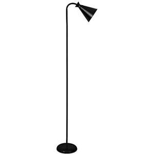 Retro Minimalistische Vloerlamp, Ijzeren Vloerlamp Met Matte Lampenkap Verstelbare Kop Leeslamp E27 LED 47.2in Staande Lamp for Woonkamer Slaapkamer Leeslamp Woonkamer(Size:Push button)