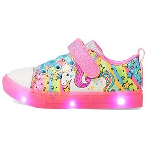 Skechers Kids Girls Toes Twinkle Sparks Ice-Unicorn Bu Sneaker, Hot Pink/Multi, 9 Toddler