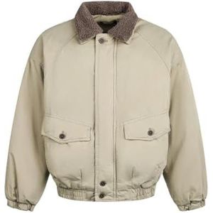 Unisex Winterjas Met Afneembare Wollen Kraag, Fleecegevoerde Katoenen Gewatteerde Losse Jas(M)