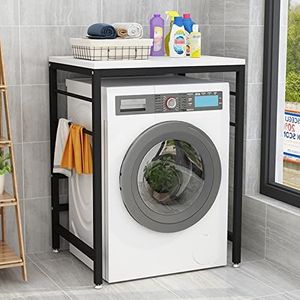 Wasruimterek Boven Wasmachine en Droger, Stapelrek voor Wasmachine en Droger, Opbergrek Boven Droger, voor Wasruimte, Toilet, 70 * 60 * 95 Cm