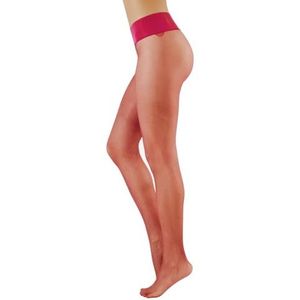CALZITALY Naadloze Transparante Panty Effen of met Stippen | Zwart, Huidskleur, Blauw | S, M/L, L/XL | 15 DEN | Gemaakt in Italië (DE/NL/SE/PL, Alfabetisch, M, L, Regular, Regular, Rosso)