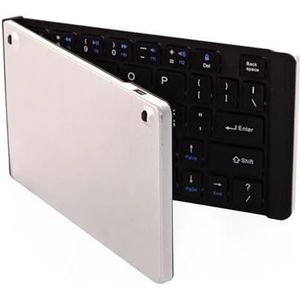 Keyboard -PYRIOLHI- Wireless Bluetooth folding keyboard - Aluminum folding mini keyboard - Dual folding Bluetooth keyboard - Tablet keyboard(Grey)