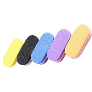 Een spijkerbuffer, 500 stuks veelkleurige nagelsponsbufferblokken met dubbelzijdige polijsting(Pink Purple)