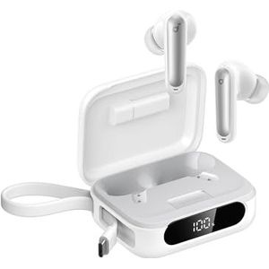 soundcore P41i adaptieve earbuds met noise cancelling, draagbare oplader en Lightning-adapter, 12 uur speeltijd, 192 uur met case, 6 microfoons voor, IPX5 draadloze Bluetooth earbuds, Bluetooth 5.3