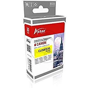Astar AS70006 inkt voor Canon TS6150 geel compatibel ook 1997C001 CLI581XXLY 11, 7 ml