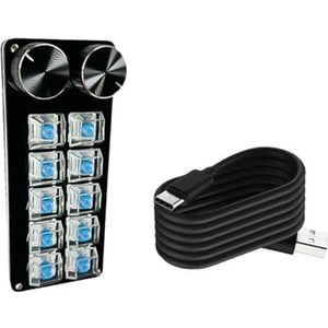KUAIYIJU Programmeerbare Macro Toetsenborden Met 2Knobs Mechanische Gaming Toetsenbord Hot Swappable Schakelaars Draad Aanpasbare Controle Pad