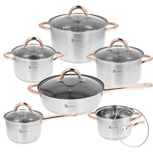 Brunbeste - Pannenset - RVS - 12-delig - Inductie Geschikt - Vaatwasserbestendig