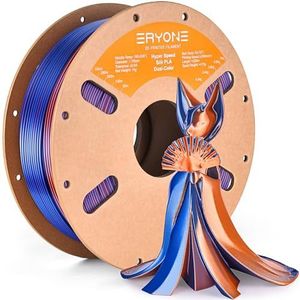ERYONE High Speed Filament Silk PLA Filament for 3D Printer 1.75mm +/-0.03mm, Rapid PLA 3D Printing Filament, 30-500mm/s Hyper Speed PLA 1kg(2.2LBS)/Spool, Orange & Blue