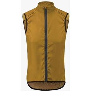 YGLEEULI Fietsjack heren fietsvest zomer fietspak vest racefiets ultralicht winddicht rijvest voor mannen en vrouwen (geel, EU-XXXL)