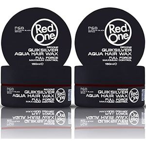 RedOne Aquatische haarwas, grijs, 150 ml, randcontrole, ultra-grip, haarwax voor mannen en vrouwen, watermeloengeur, maximale controle, 2 stuks